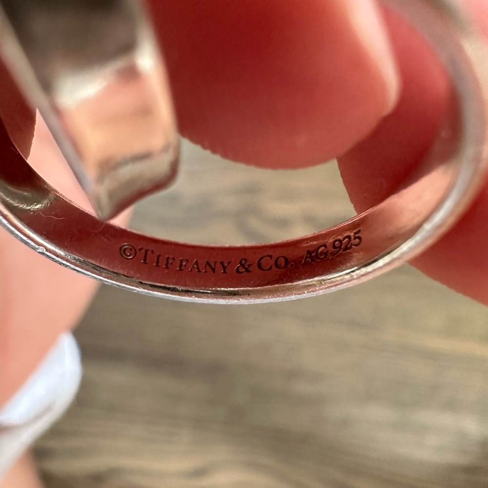 Tiffany Sterling Silver ring SZ 8 - Picture 3 of 4
